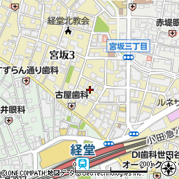 東京都世田谷区宮坂3丁目17周辺の地図