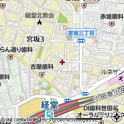 東京都世田谷区宮坂3丁目17-12周辺の地図