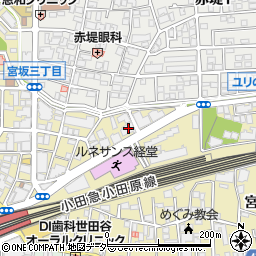 東京都世田谷区宮坂3丁目2-10周辺の地図