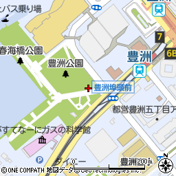 豊洲公園トイレ周辺の地図
