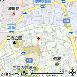 東京都世田谷区三宿2丁目周辺の地図