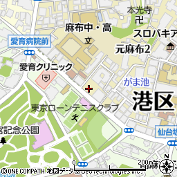 東京都港区元麻布2丁目7-25周辺の地図