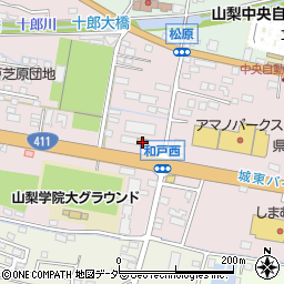 ファミリーマート甲府和戸店周辺の地図