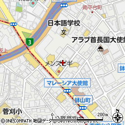 東京都渋谷区南平台町17周辺の地図