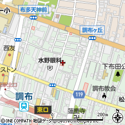 東京都調布市布田1丁目24周辺の地図
