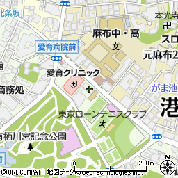 日本子ども家庭総合研究所図書室周辺の地図
