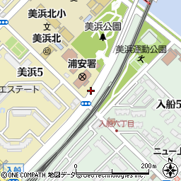 浦安警察周辺の地図
