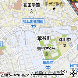 タイムズ渋谷鶯谷町第６駐車場周辺の地図