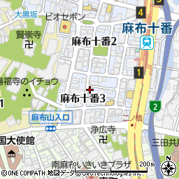 すし屋のまつ勘 麻布十番店周辺の地図