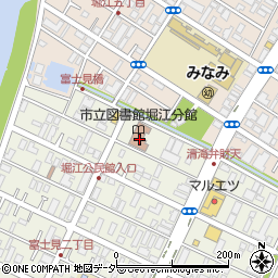 堀江公民館周辺の地図