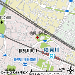 検見川神社周辺の地図