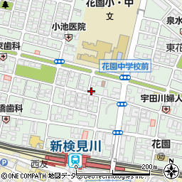リパーク新検見川駅北口駐車場周辺の地図