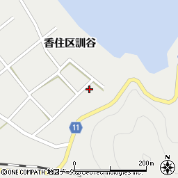 兵庫県美方郡香美町香住区訓谷43周辺の地図
