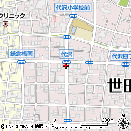 代沢小周辺の地図