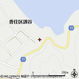 兵庫県美方郡香美町香住区訓谷21周辺の地図