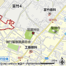 笠屋神社周辺の地図