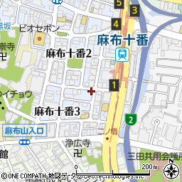 麻布香雅堂周辺の地図