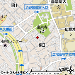 東京都渋谷区東周辺の地図