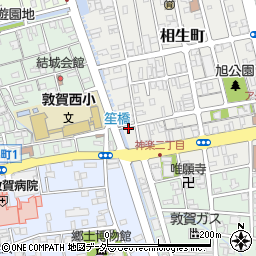 敦賀市神楽二丁目駐車場周辺の地図