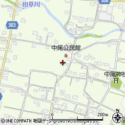 山梨県笛吹市一宮町中尾205周辺の地図