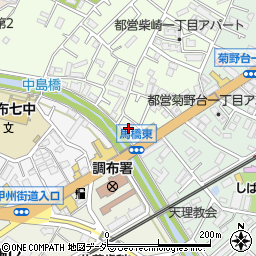 柴崎バッティングセンター周辺の地図