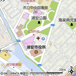 浦安市役所　こども部青少年課児童育成係周辺の地図