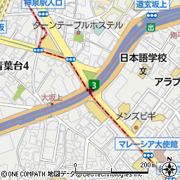 神泉町周辺の地図