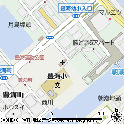 中央区立豊海区民館周辺の地図