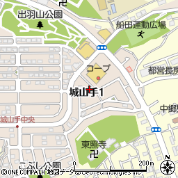 東京都八王子市城山手1丁目周辺の地図