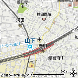 ファミリーマート世田谷山下店周辺の地図