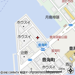 東京都中央区豊海町6周辺の地図
