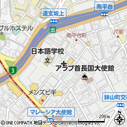 東京都渋谷区南平台町12周辺の地図