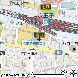 八王子駅南口周辺の地図