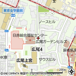 東京都渋谷区広尾4丁目周辺の地図