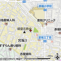 東京都世田谷区宮坂3丁目33-2周辺の地図