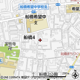 東京都世田谷区船橋4丁目周辺の地図