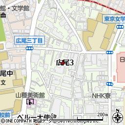 東京都渋谷区広尾3丁目周辺の地図