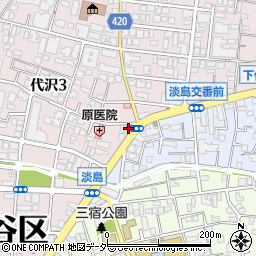 セブンイレブン世田谷代沢３丁目店周辺の地図