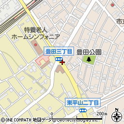 豊田三丁目周辺の地図