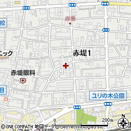 東京都世田谷区赤堤1丁目周辺の地図