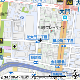 コインパーク芝大門２丁目第２駐車場周辺の地図