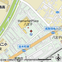 ヤオコー八王子並木町店駐車場周辺の地図