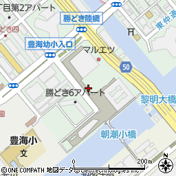 東京都中央区勝どき6丁目周辺の地図