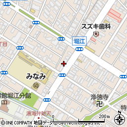 秋山サイクル堀江支店周辺の地図
