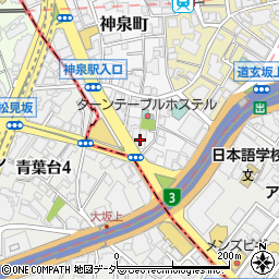 鍵の出張救急車渋谷区神泉町営業所２４時間受付センター周辺の地図