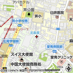 インスタイル南麻布ビルディング周辺の地図