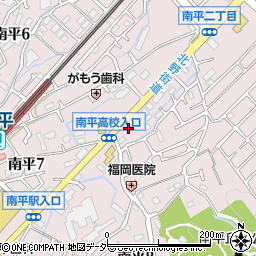 日野南平郵便局 ＡＴＭ周辺の地図