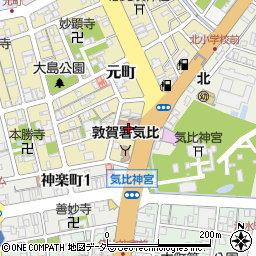 敦賀郵便局周辺の地図