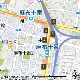 洋麺屋五右衛門 麻布十番店周辺の地図