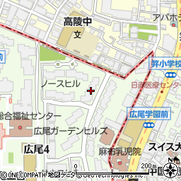 東京都渋谷区広尾4丁目1-7周辺の地図